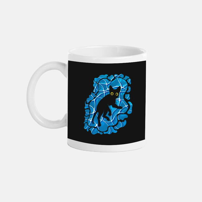 Cat Underwater-None-Mug-Drinkware-nickzzarto