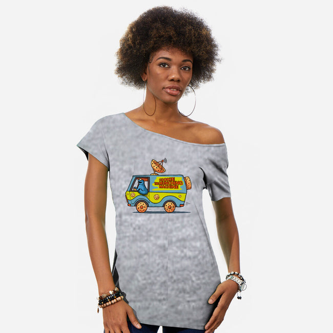 Cookie Munching Machine-Womens-Off Shoulder-Tee-erion_designs