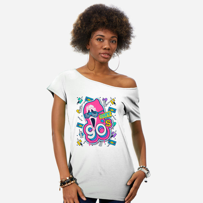 Scary 90s-Womens-Off Shoulder-Tee-Getsousa!