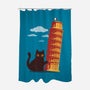 Purrfectly Tilted-None-Polyester-Shower Curtain-erion_designs