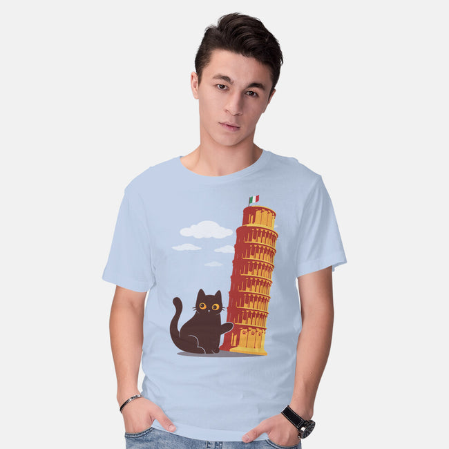 Purrfectly Tilted-Mens-Basic-Tee-erion_designs