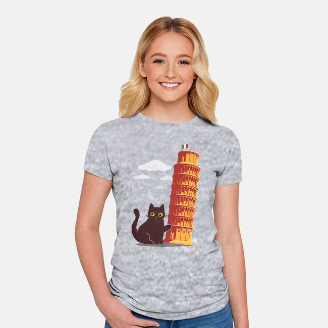 Purrfectly Tilted-Womens-Fitted-Tee-erion_designs