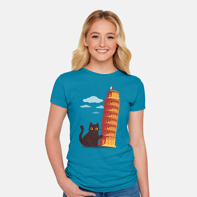 Purrfectly Tilted-Womens-Fitted-Tee-erion_designs