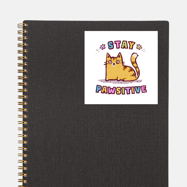 Stay Pawsitive-None-Glossy-Sticker-kg07