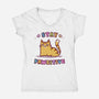 Stay Pawsitive-Womens-V-Neck-Tee-kg07