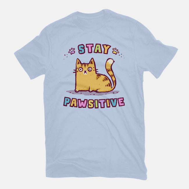 Stay Pawsitive-Womens-Fitted-Tee-kg07