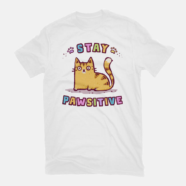 Stay Pawsitive-Womens-Fitted-Tee-kg07