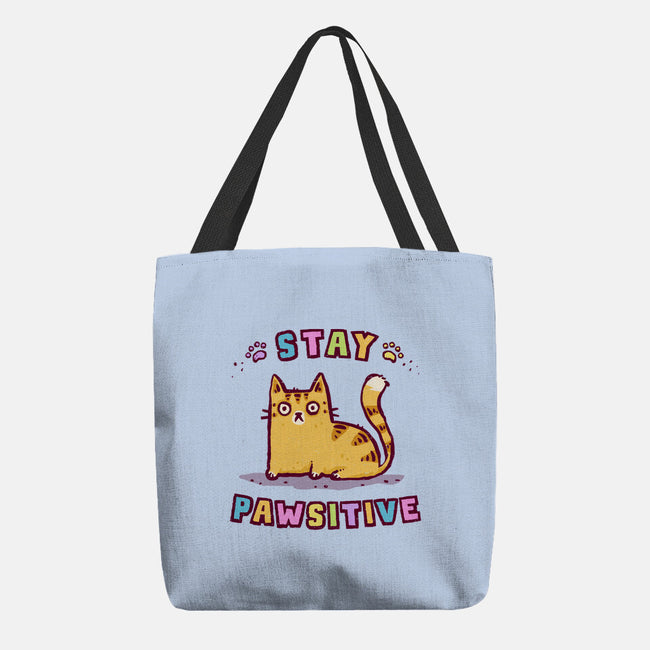 Stay Pawsitive-None-Basic Tote-Bag-kg07