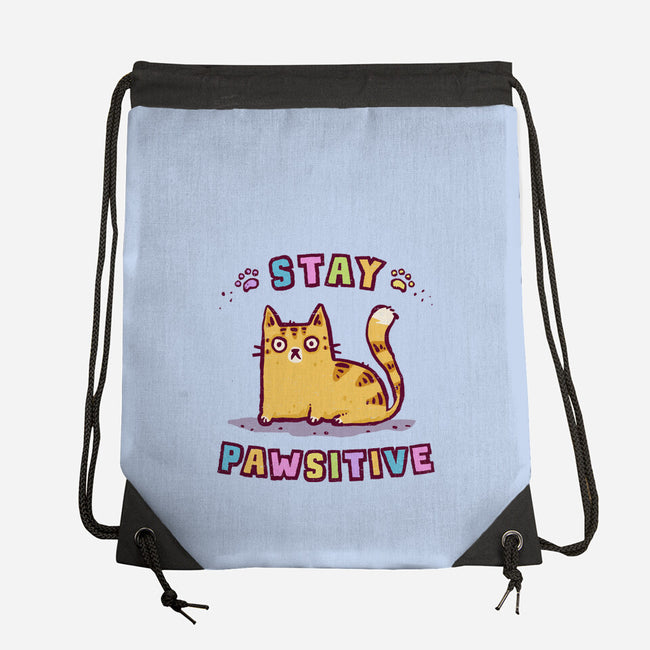 Stay Pawsitive-None-Drawstring-Bag-kg07