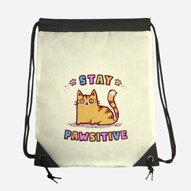 Stay Pawsitive-None-Drawstring-Bag-kg07