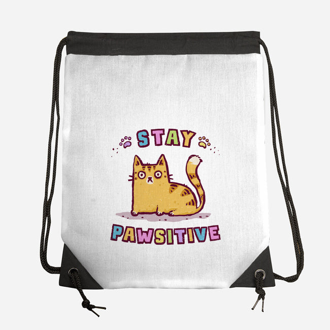 Stay Pawsitive-None-Drawstring-Bag-kg07