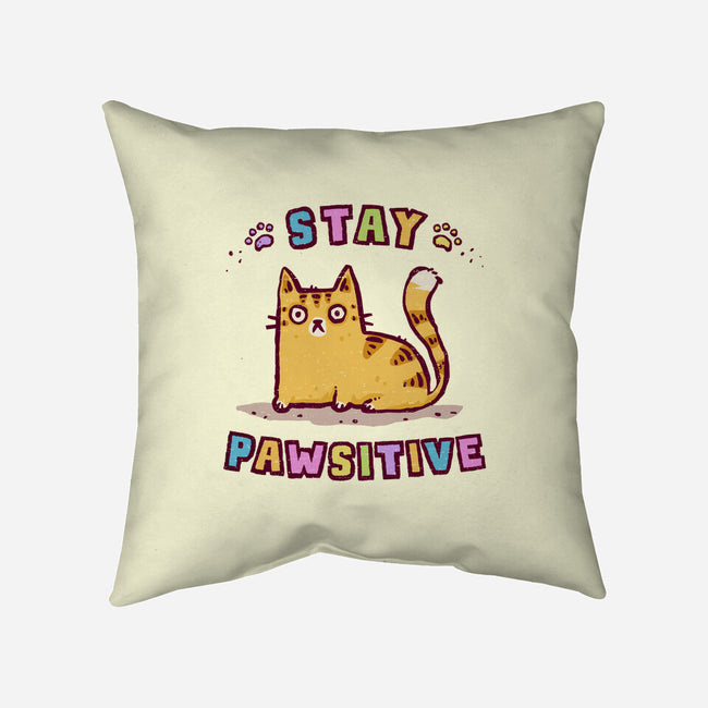 Stay Pawsitive-None-Removable Cover w Insert-Throw Pillow-kg07