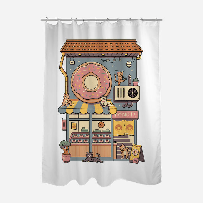 Donut House-None-Polyester-Shower Curtain-vp021