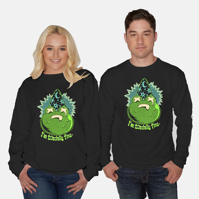 I'm Toadally Fine-Unisex-Crew Neck-Sweatshirt-ilustrata