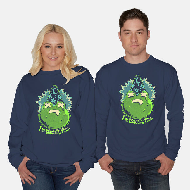 I'm Toadally Fine-Unisex-Crew Neck-Sweatshirt-ilustrata