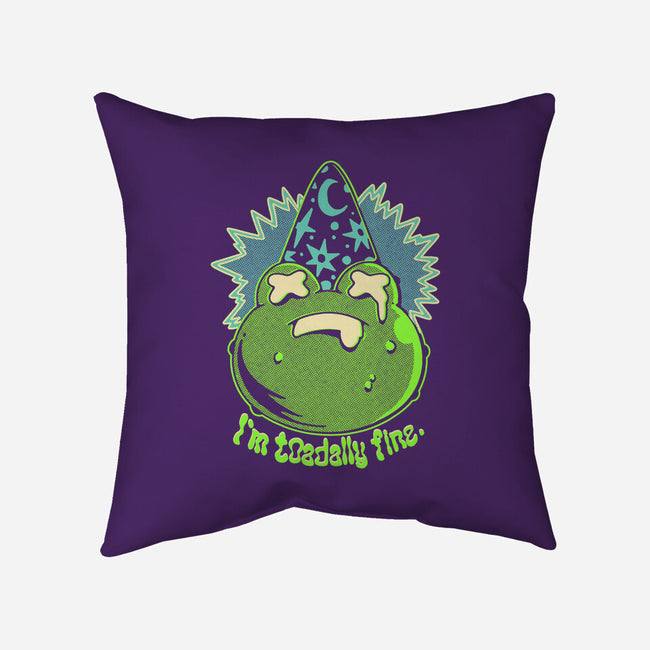 I'm Toadally Fine-None-Removable Cover w Insert-Throw Pillow-ilustrata