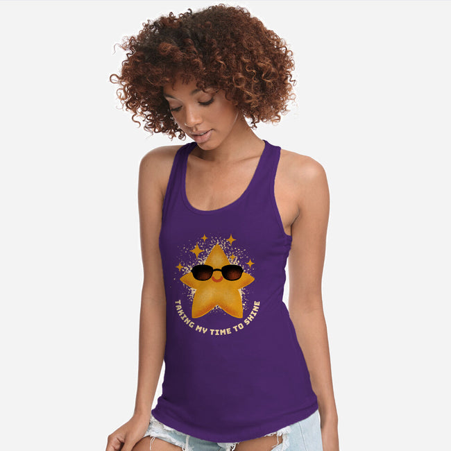 Taking My Time To Shine-Womens-Racerback-Tank-FunkVampire