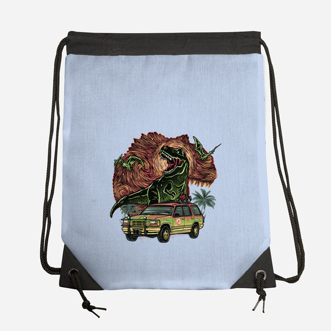 Dino Expedition-None-Drawstring-Bag-glitchygorilla