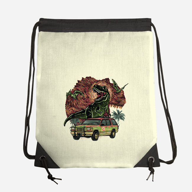 Dino Expedition-None-Drawstring-Bag-glitchygorilla