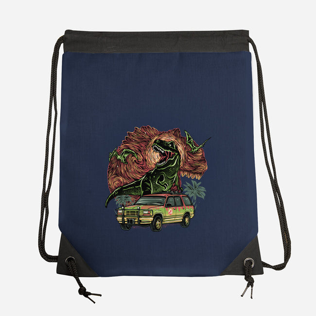 Dino Expedition-None-Drawstring-Bag-glitchygorilla