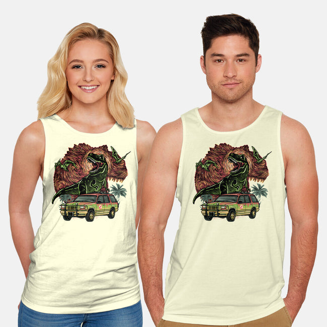 Dino Expedition-Unisex-Basic-Tank-glitchygorilla