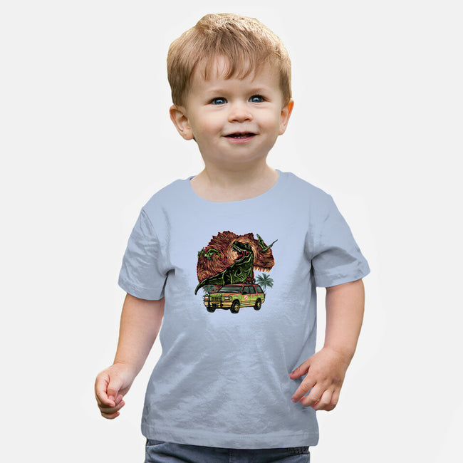 Dino Expedition-Baby-Basic-Tee-glitchygorilla