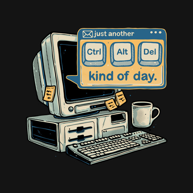 Just Another Day-Womens-Fitted-Tee-glitchygorilla