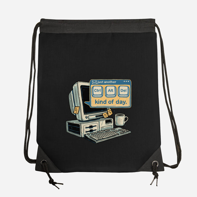 Just Another Day-None-Drawstring-Bag-glitchygorilla