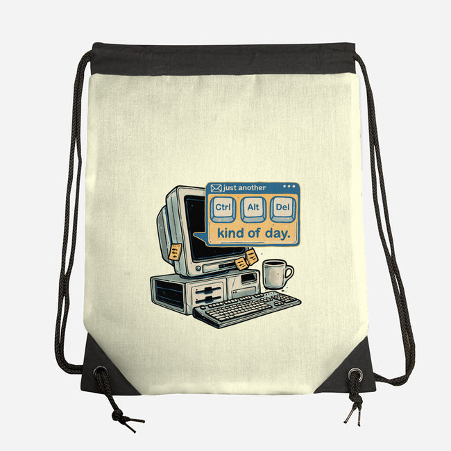 Just Another Day-None-Drawstring-Bag-glitchygorilla