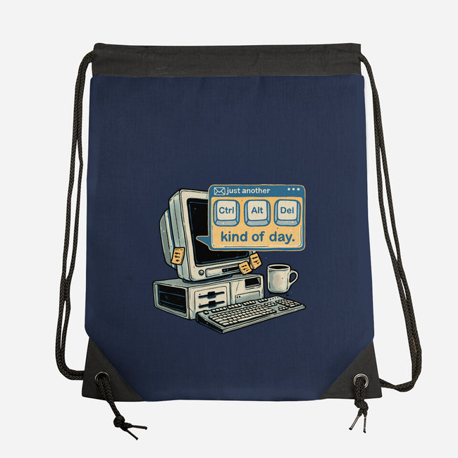 Just Another Day-None-Drawstring-Bag-glitchygorilla