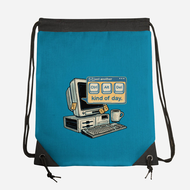 Just Another Day-None-Drawstring-Bag-glitchygorilla