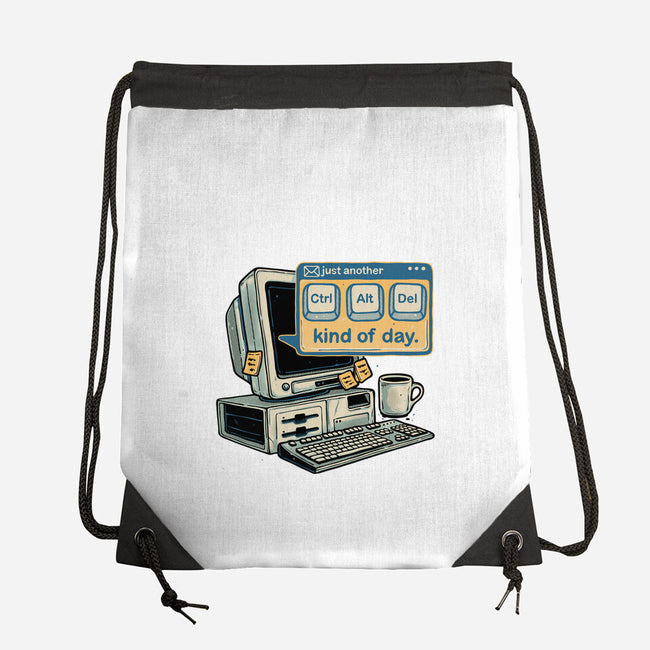 Just Another Day-None-Drawstring-Bag-glitchygorilla