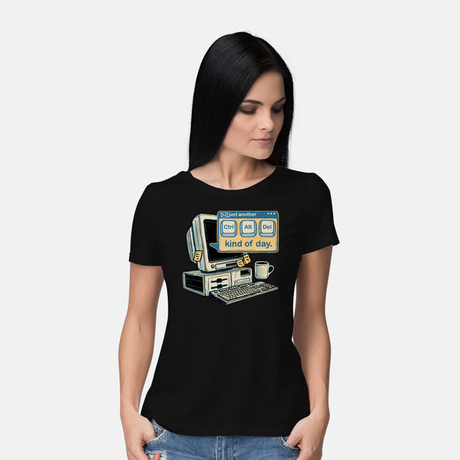 Just Another Day-Womens-Basic-Tee-glitchygorilla