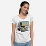 Just Another Day-Womens-V-Neck-Tee-glitchygorilla