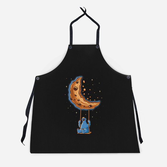 Cookie Moonster-Unisex-Kitchen-Apron-retrodivision