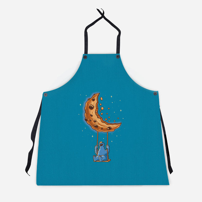 Cookie Moonster-Unisex-Kitchen-Apron-retrodivision