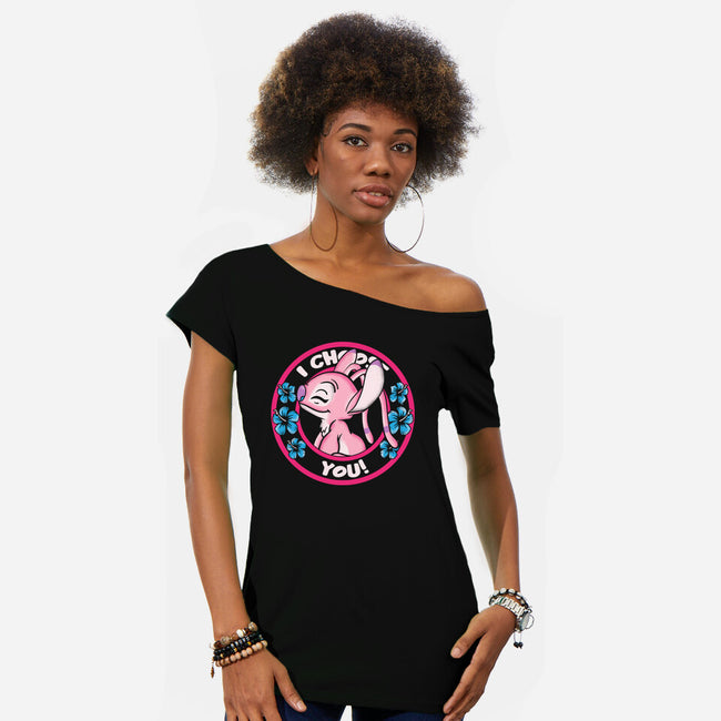 I Choose You Angel-Womens-Off Shoulder-Tee-turborat14