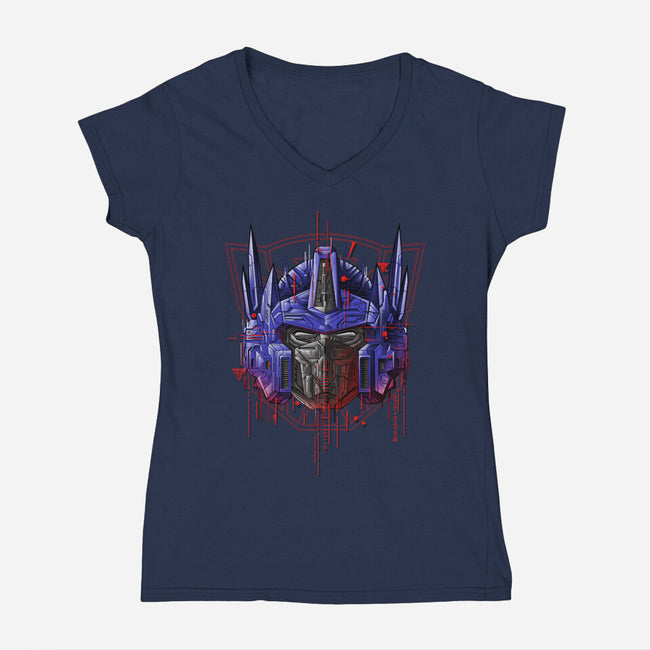 Orion Pax-Womens-V-Neck-Tee-silentOp