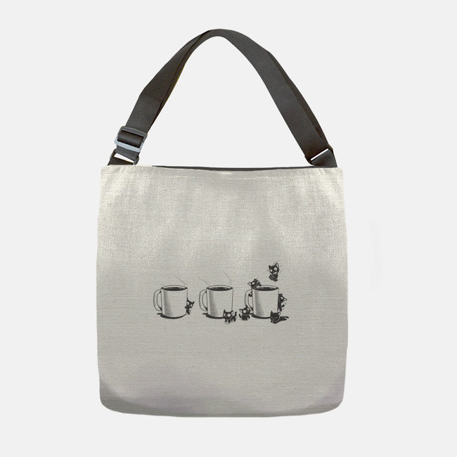 Coffee Cat Too-None-Adjustable Tote-Bag-yumie