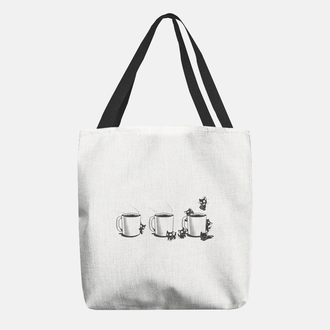 Coffee Cat Too-None-Basic Tote-Bag-yumie