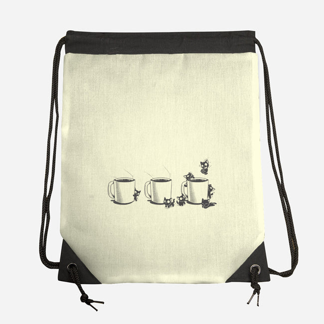Coffee Cat Too-None-Drawstring-Bag-yumie