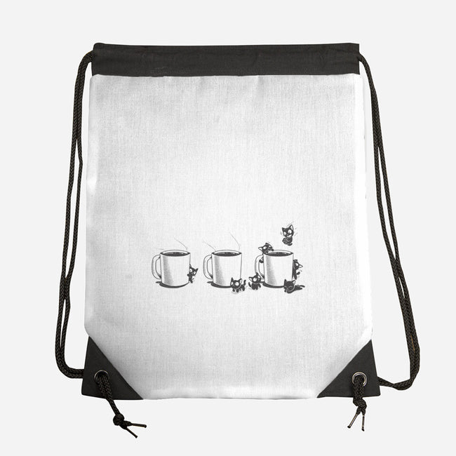 Coffee Cat Too-None-Drawstring-Bag-yumie