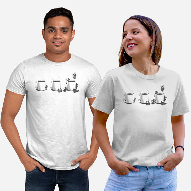 Coffee Cat Too-Unisex-Basic-Tee-yumie