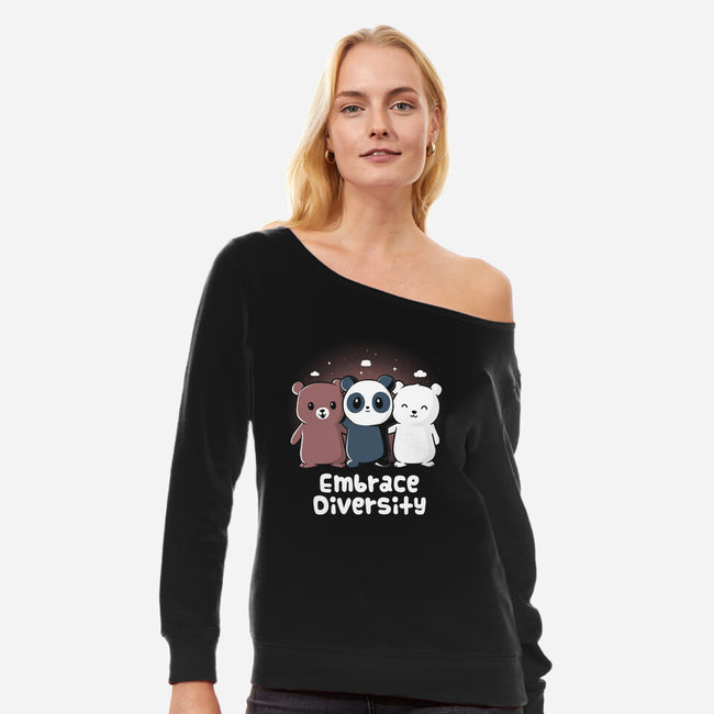 Embrace Diversity-Womens-Off Shoulder-Sweatshirt-yumie