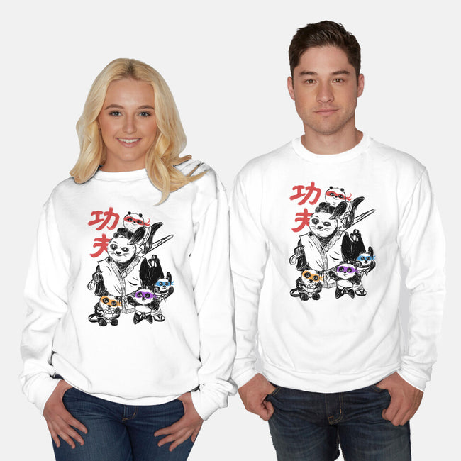 Kung Fu Panda Three-Unisex-Crew Neck-Sweatshirt-yumie
