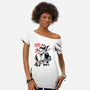 Kung Fu Panda Three-Womens-Off Shoulder-Tee-yumie