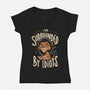 I Am Surrounded By Idiots-Womens-V-Neck-Tee-Arigatees