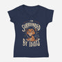 I Am Surrounded By Idiots-Womens-V-Neck-Tee-Arigatees