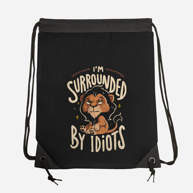 I Am Surrounded By Idiots-None-Drawstring-Bag-Arigatees