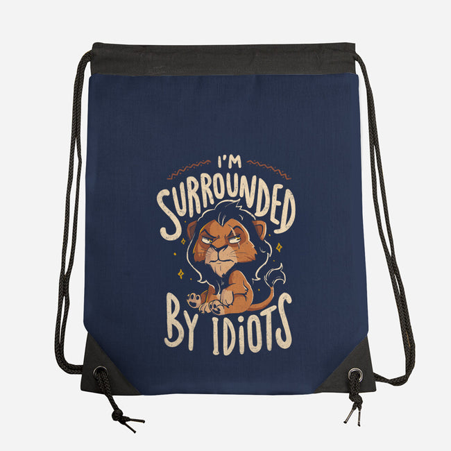 I Am Surrounded By Idiots-None-Drawstring-Bag-Arigatees